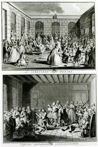 The Convulsionaries of the parish cemetery Saint-Medard in Paris by French School